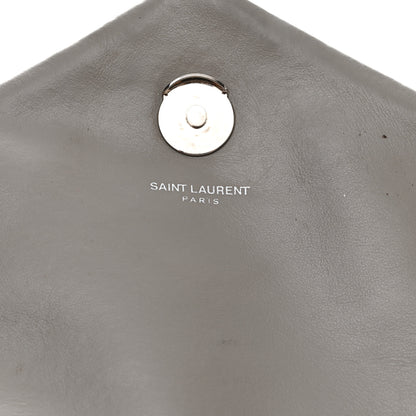 Saint Laurent Calfskin Y Quilted Monogram Large Loulou Chain Satchel Earth 8 of 21