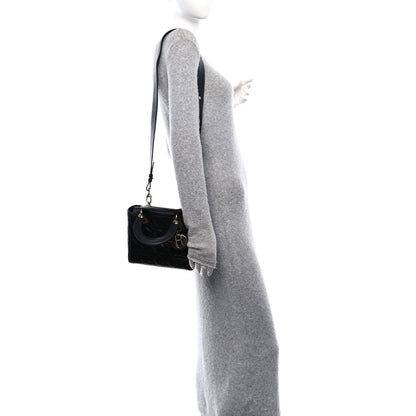 Christian Dior Lambskin Cannage Small My ABCDior Lady Dior Black 2 of 13
