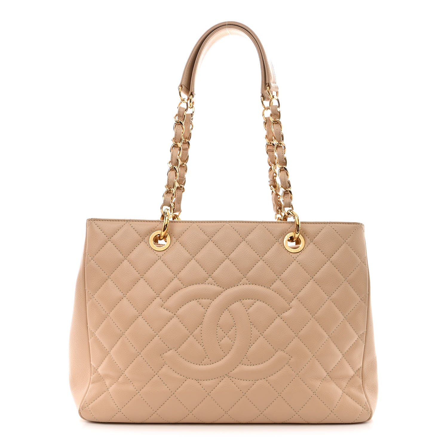 Chanel Caviar Quilted Grand Shopping Tote GST Beige Clair 1 of 10