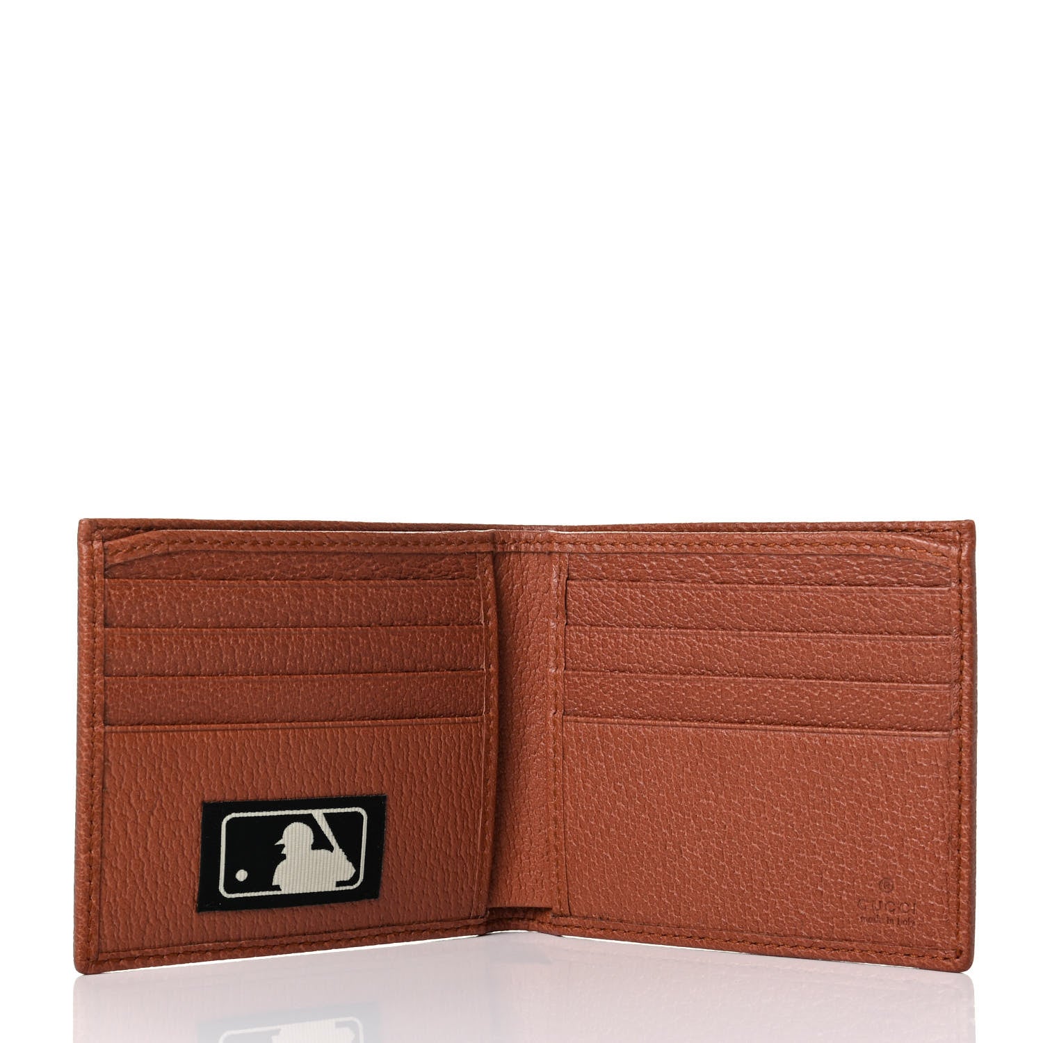 Gucci X MLB Monogram NY Yankees Bi-Fold Wallet Beige Ruggine Ivory 8 of 8