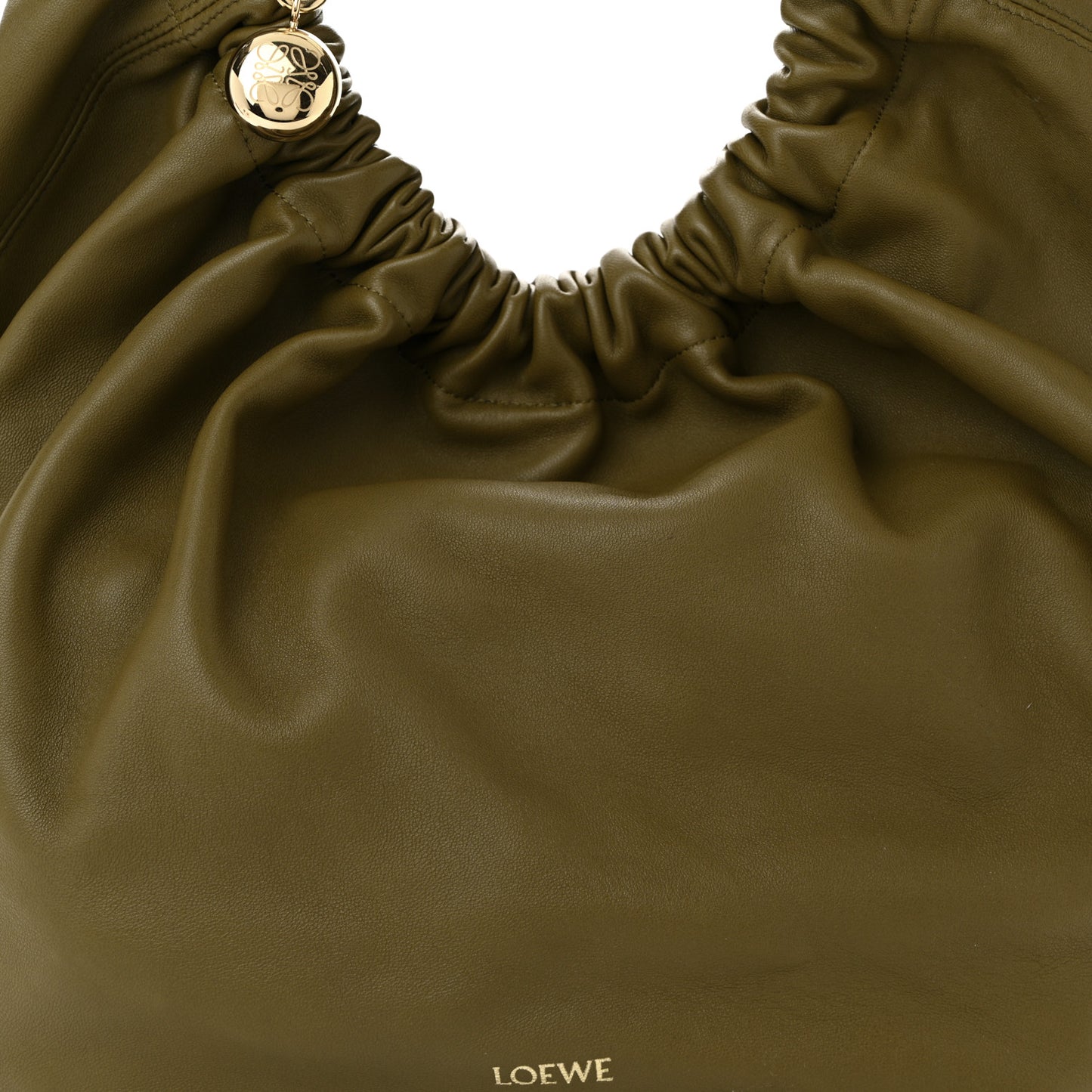Nappa Medium Squeeze Bag Olive