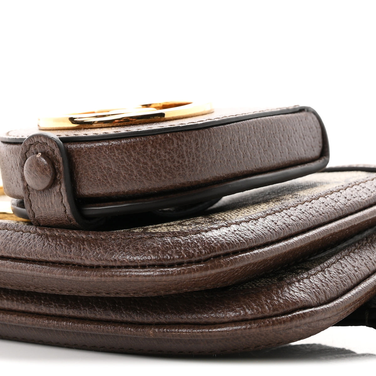 Gucci GG Supreme Monogram Textured Dollar Calfskin Mini Blondie Belt Bag Beige Ebony New Acero 9 of 10