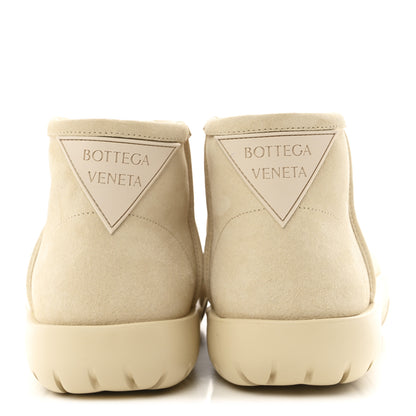 Bottega Veneta Suede Shearling Snap Ankle Boots 36 Porridge 6 of 11