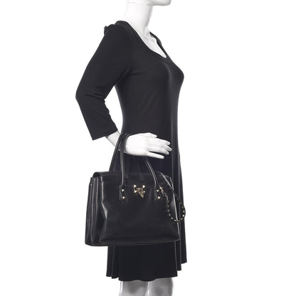 Valentino Garavani Vitello Rockstud Accordion Satchel Black 3 of 22
