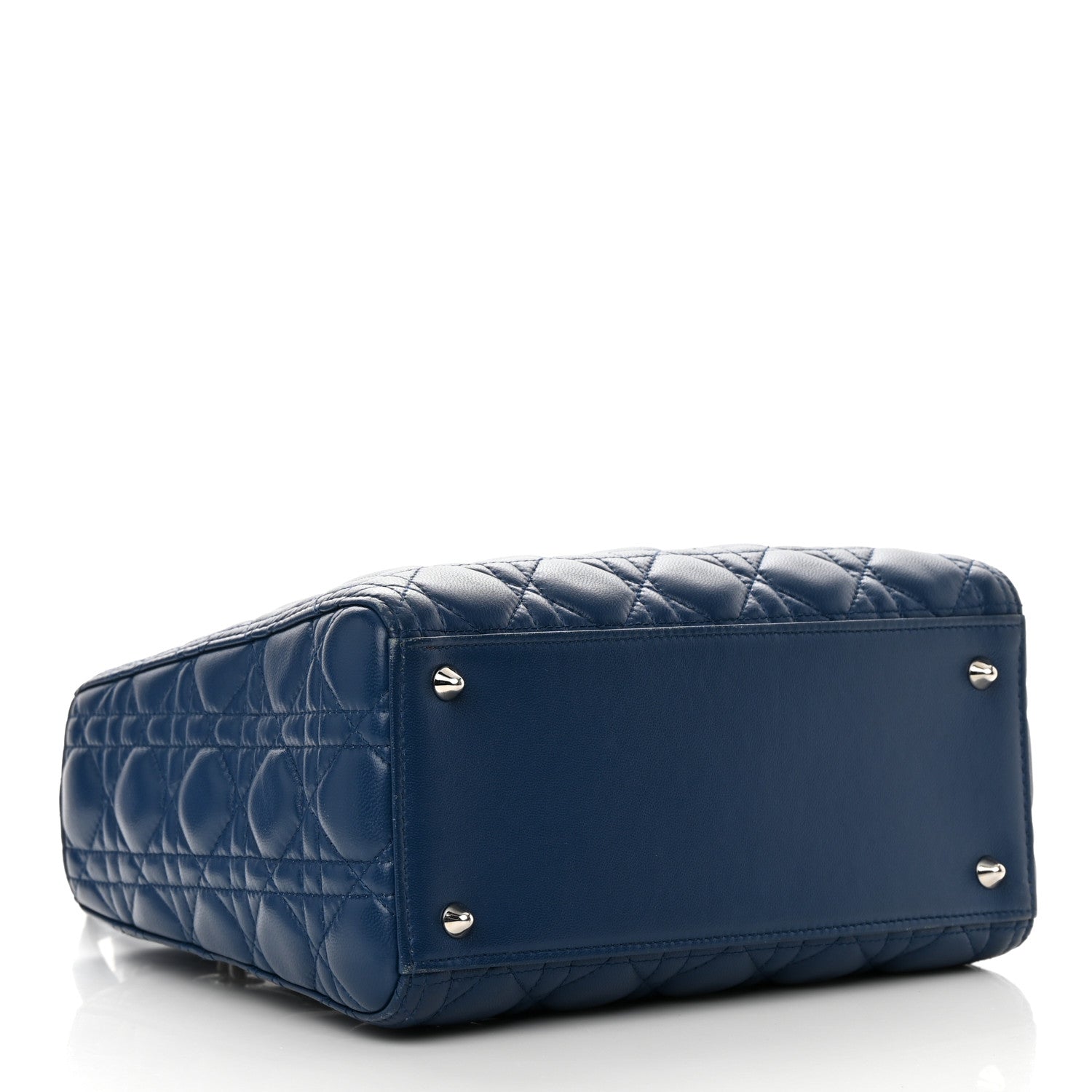 Christian Dior Lambskin Cannage Medium Lady Dior Blue 4 of 13