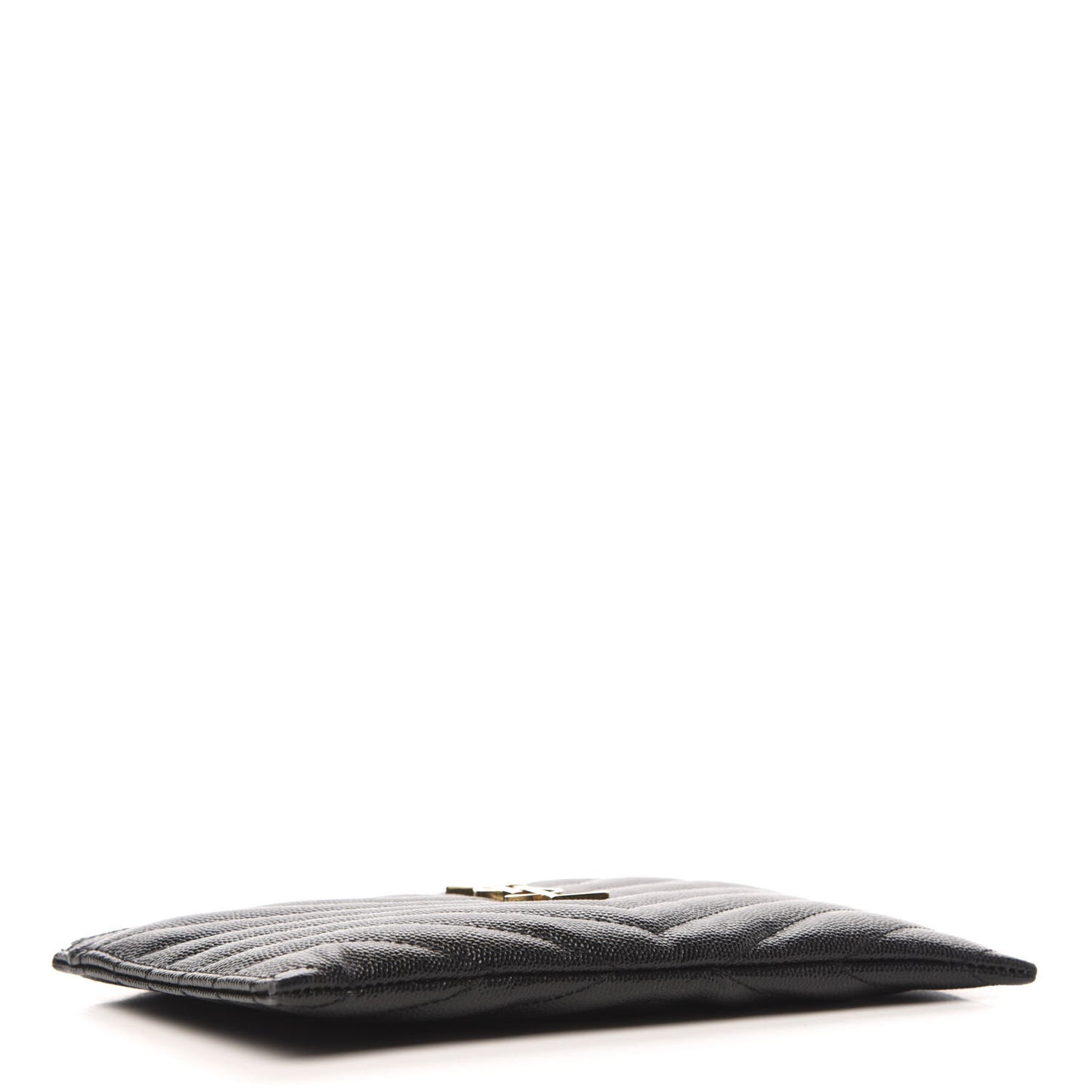 Grain De Poudre Chevron Monogram Bill Pouch Black