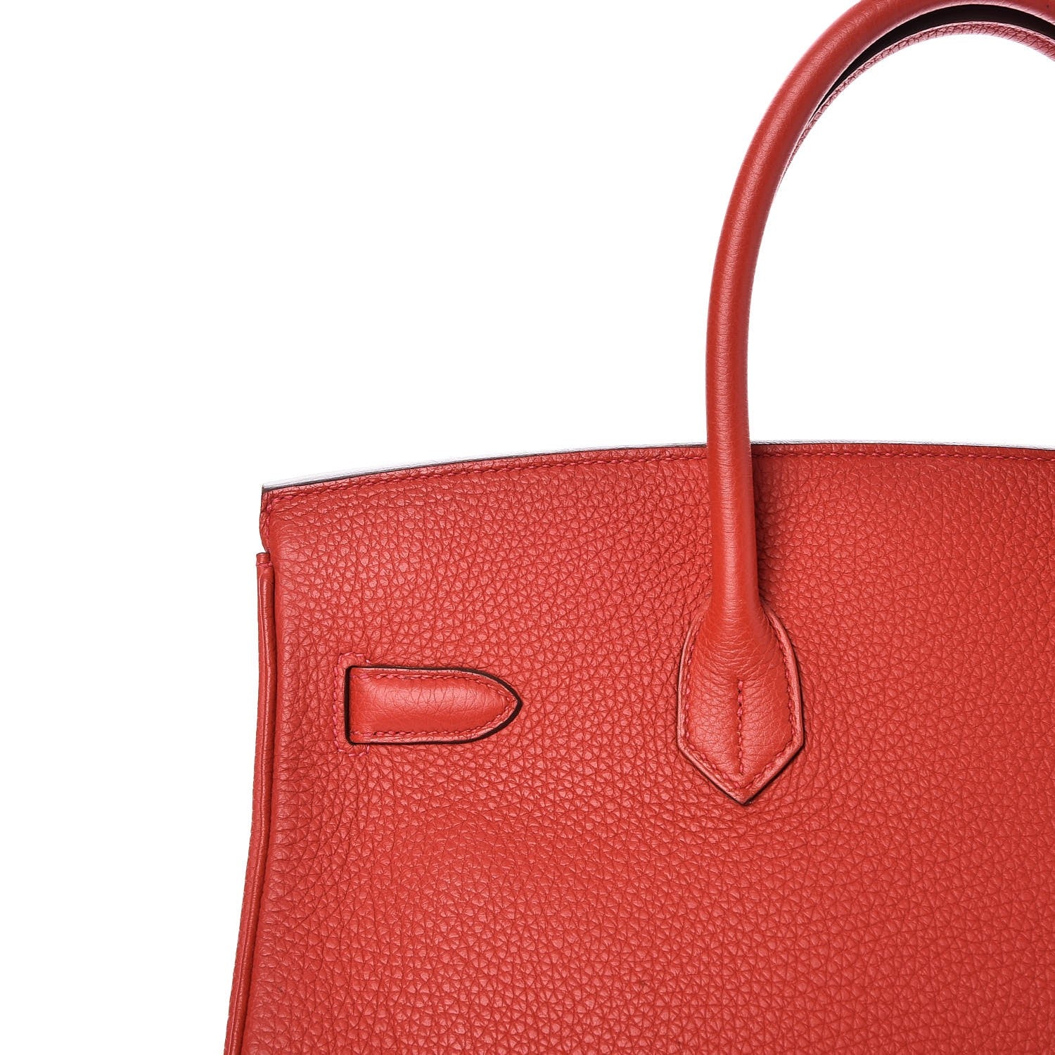 Hermes Togo Birkin 35 Rouge Casaque 22 of 29