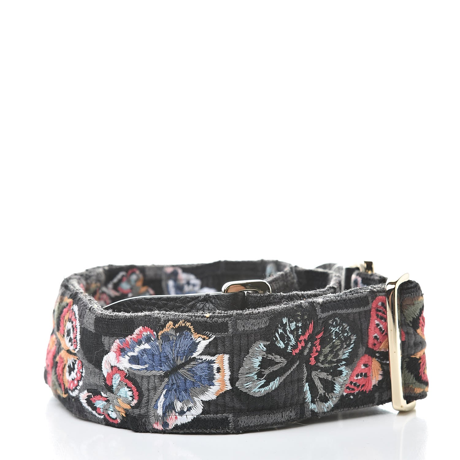 Valentino Garavani Canvas Camubutterfly Rockstud Guitar Strap Multicolor 2 of 3