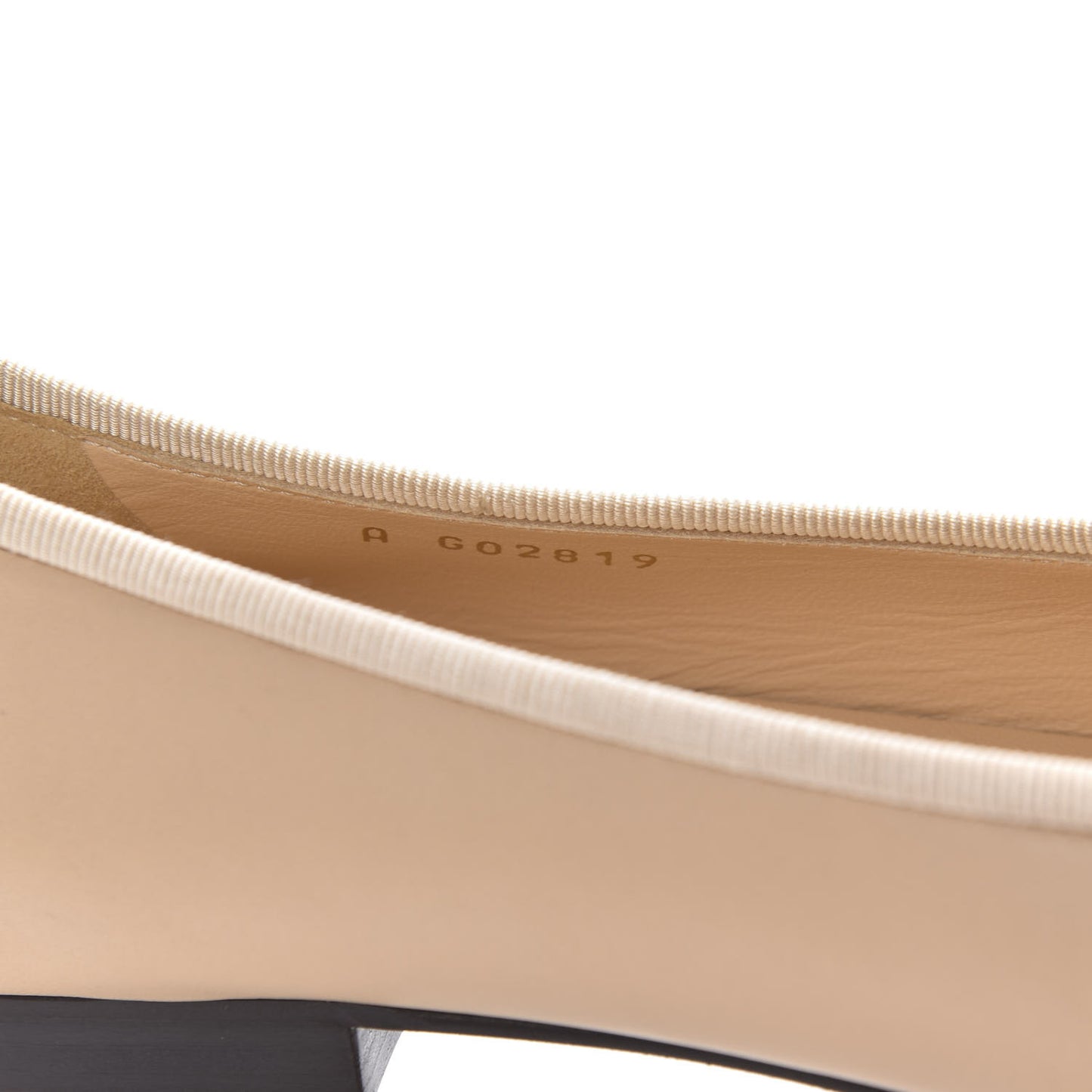 Lambskin Cap Toe CC Ballerina Flats 40 Beige Black