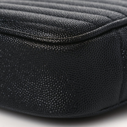 Saint Laurent Grain De Poudre Matelasse Monochrome Monogram Mini Lou Camera Bag Black 9 of 10