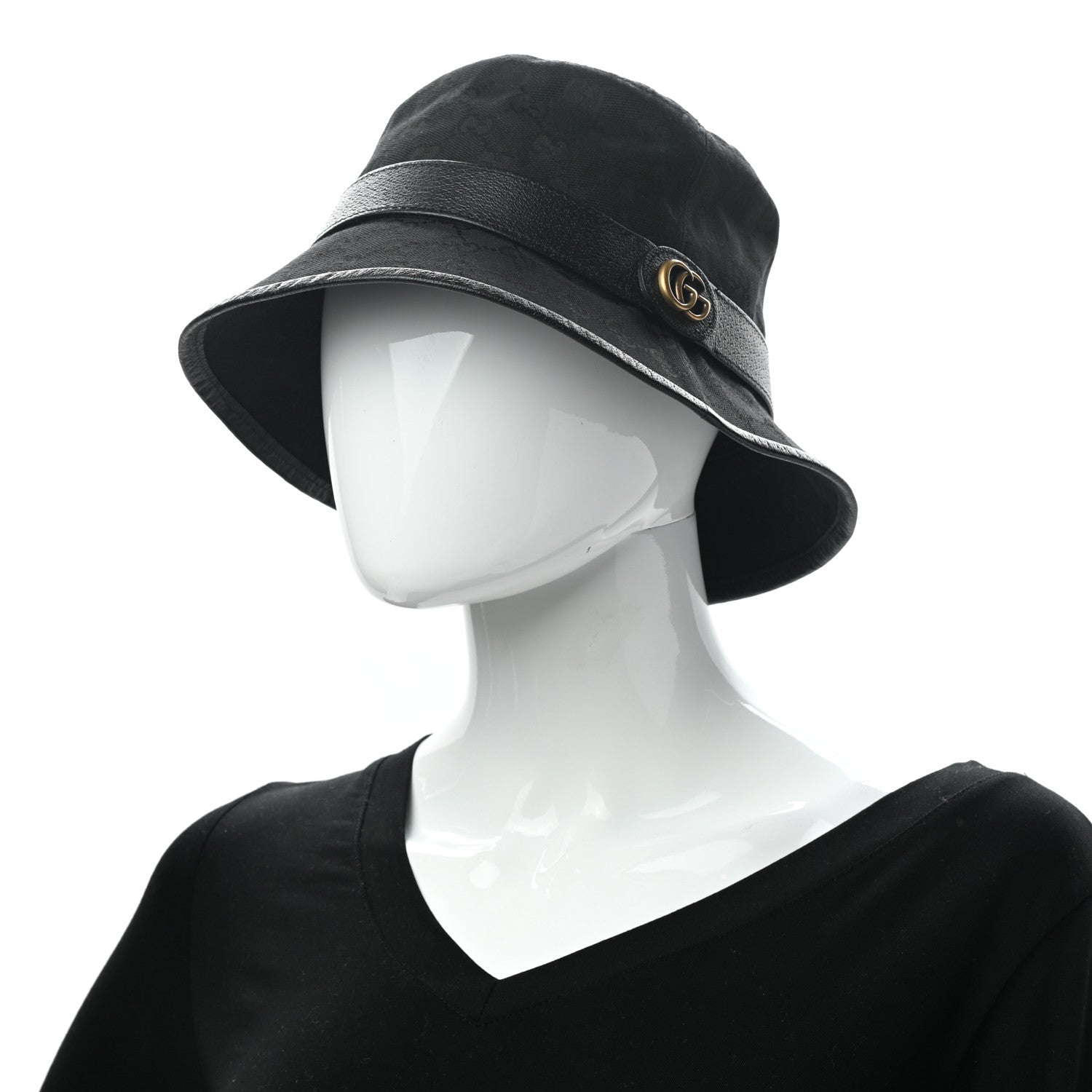 Gucci Monogram GG Canvas Fedora S Black 2 of 10