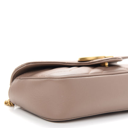 Gucci Calfskin Matelasse Super Mini GG Marmont Shoulder Bag Porcelain Rose 8 of 9