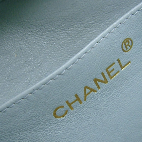 Chanel Lambskin Quilted Box Handbag Sky Blue 9 of 12