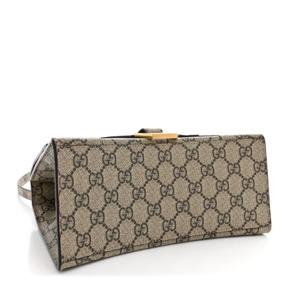 Balenciaga X GUCCI GG Supreme Monogram Small Hourglass Top Handle Bag Beige Ebony 4 of 12