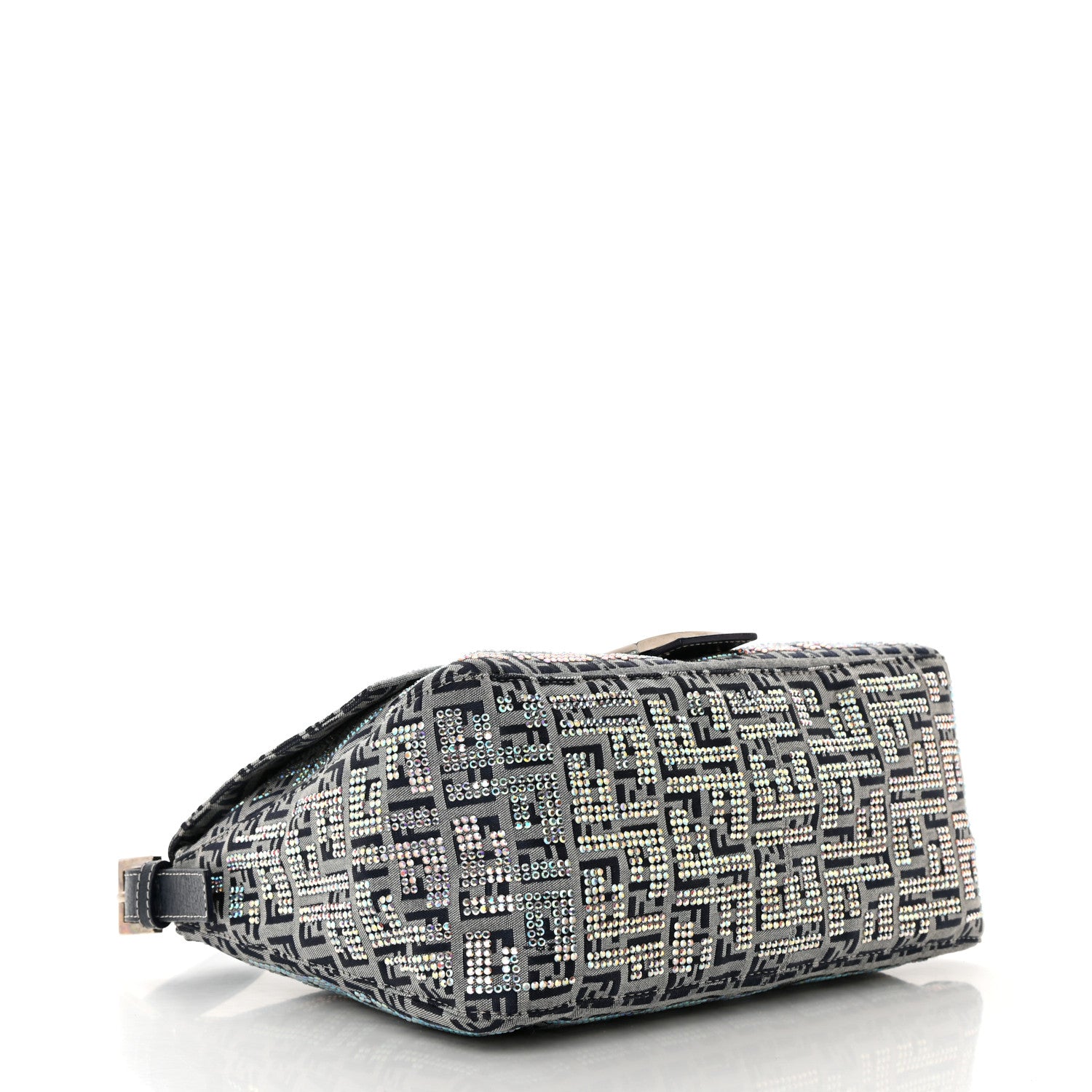Fendi Zucchino Crystal Mama Baguette Navy 4 of 15