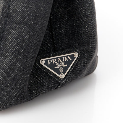 Prada Canapa Small Logo Tote Black 8 of 16
