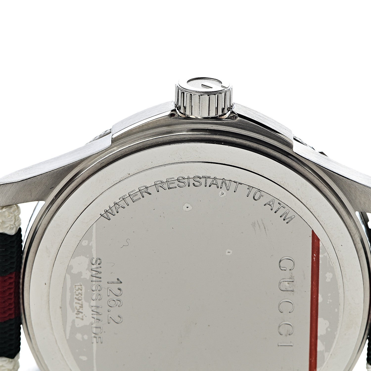 Gucci Stainless Steel Nylon 44mm Sport Quartz Watch White 6 of 11