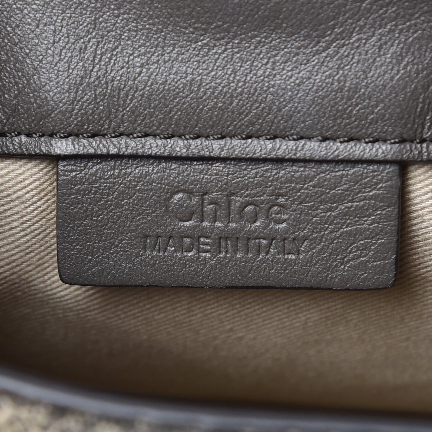 Chloe Calfskin Watersnake Embossed Mini Faye Backpack Cloudy Yellow 6 of 8