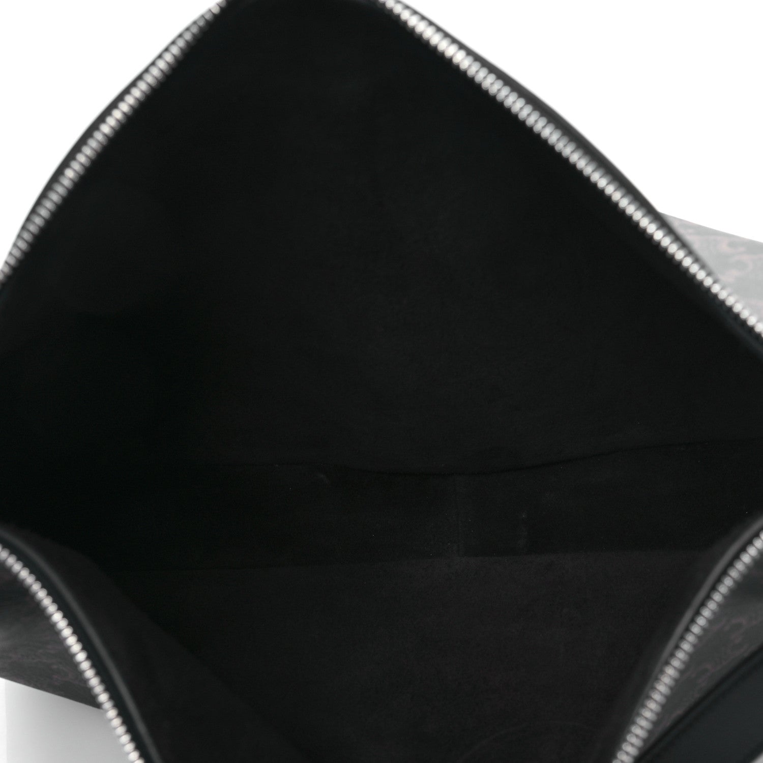 Celine Triomphe Canvas Calfskin Large Romy Shoulder Bag Black 5 of 10