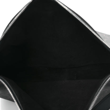 Celine Triomphe Canvas Calfskin Large Romy Shoulder Bag Black 5 of 10