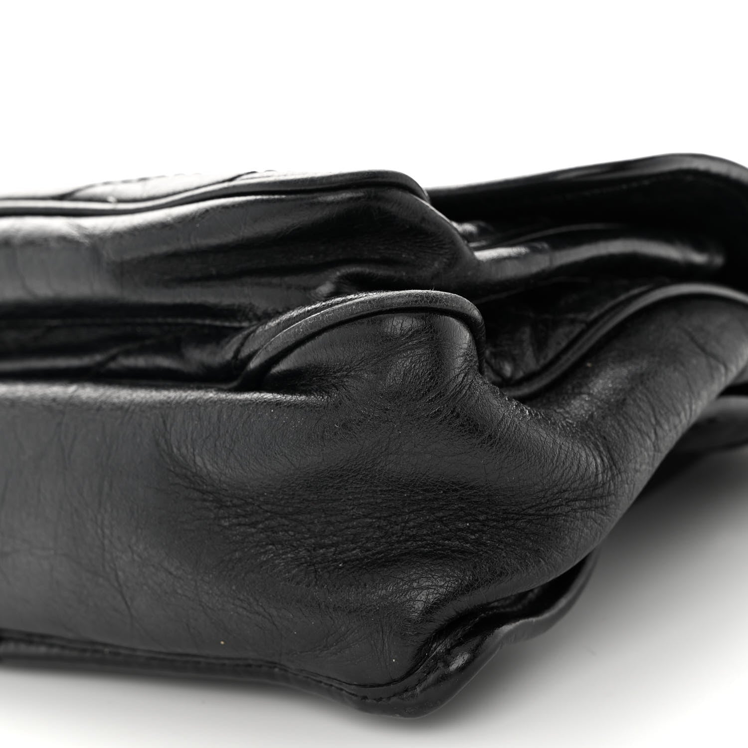 Saint Laurent Crinkled Calfskin Matelasse Monogram Medium Niki Chain Satchel Black 9 of 12