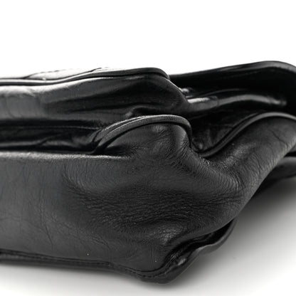 Saint Laurent Crinkled Calfskin Matelasse Monogram Medium Niki Chain Satchel Black 9 of 12