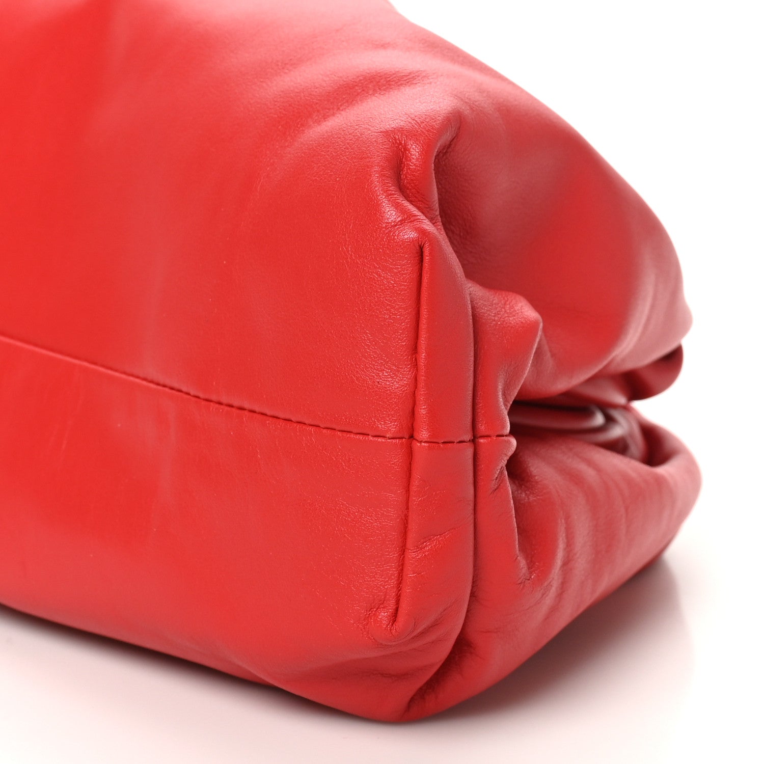 Bottega Veneta Smooth Butter Calf The Pouch Oversized Clutch Bright Red 10 of 10