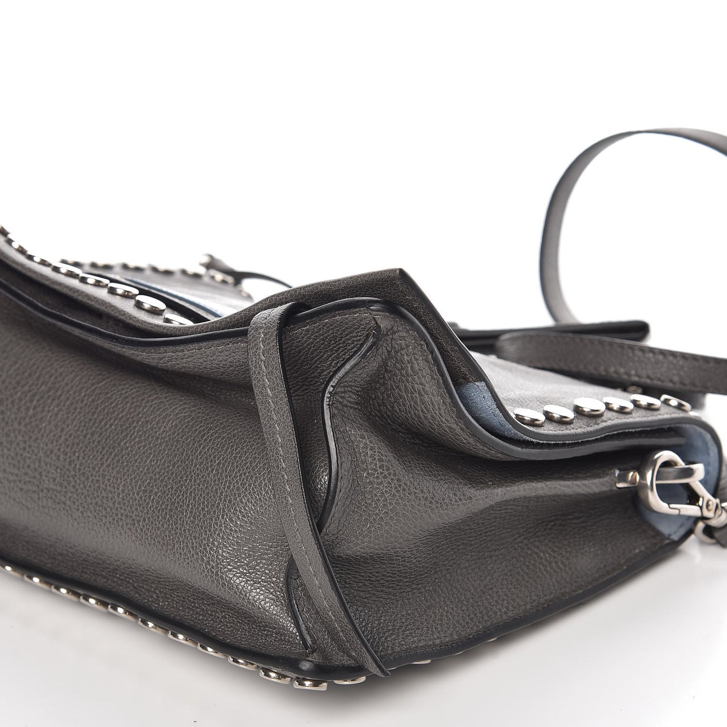 Glace Calf Studded Etiquette Flap Marmo Astrale