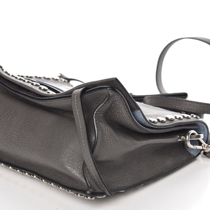 Prada Glace Calf Studded Etiquette Flap Marmo Astrale 10 of 10
