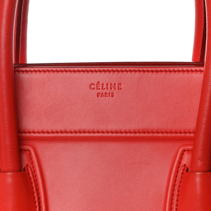 Celine Supple Calfskin Medium Phantom Luggage Vermillion 7 of 12