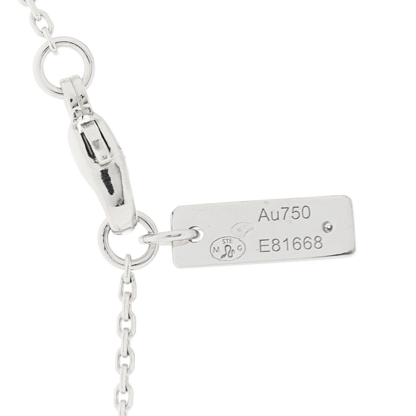 18K White Gold Diamond LM Move Uno Pave Pendant Necklace