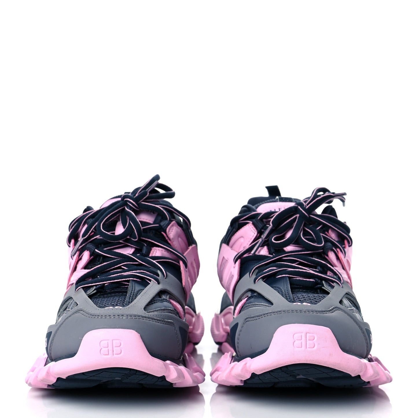 Mesh Nylon Womens Track Sneakers 38 Grey Pink