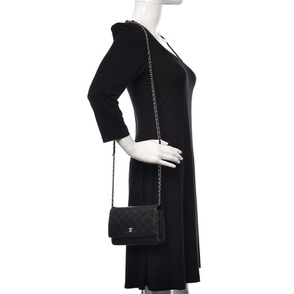 Chanel Caviar Quilted Wallet On Chain WOC Black 2 of 10