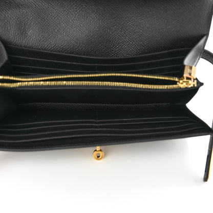 Hermes Epsom Kelly Longue Wallet Black 5 of 9