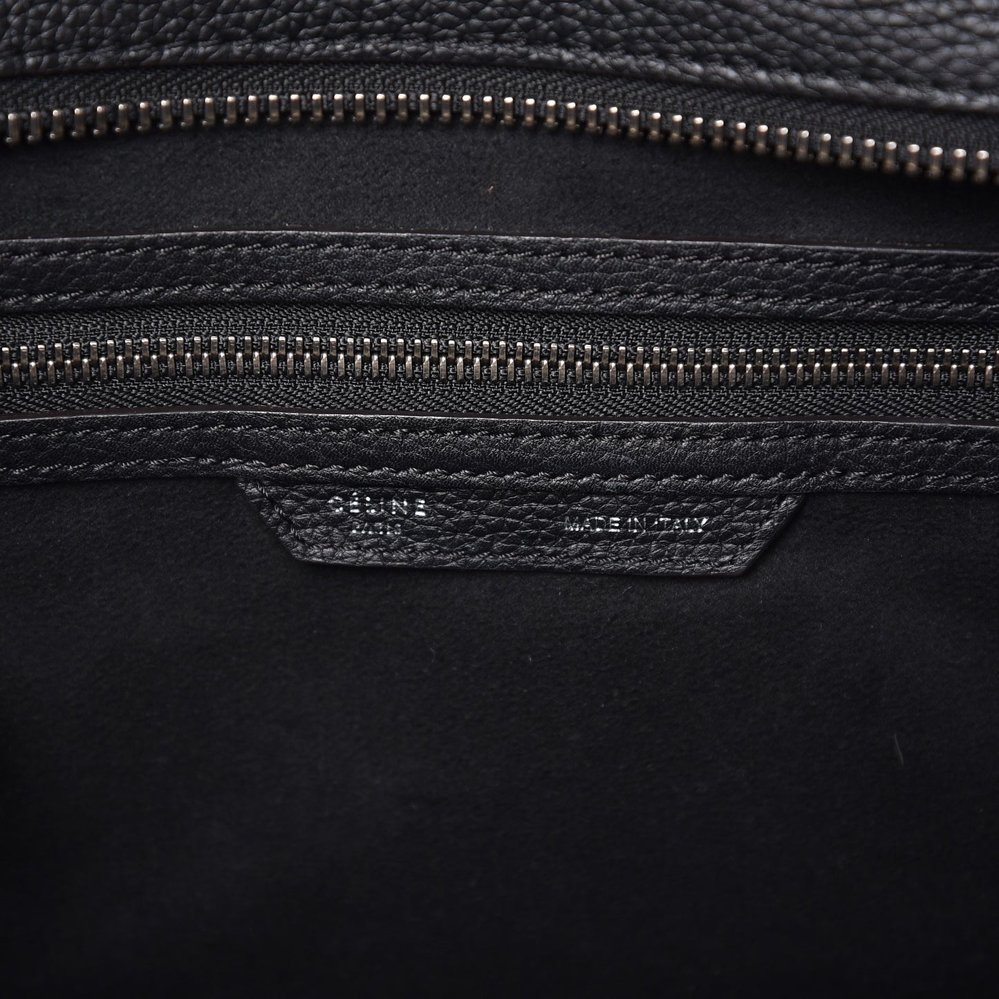 Drummed Calfskin Mini Luggage Black