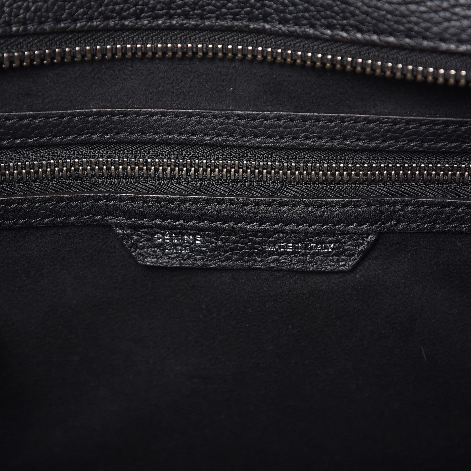 Celine Drummed Calfskin Mini Luggage Black 6 of 10