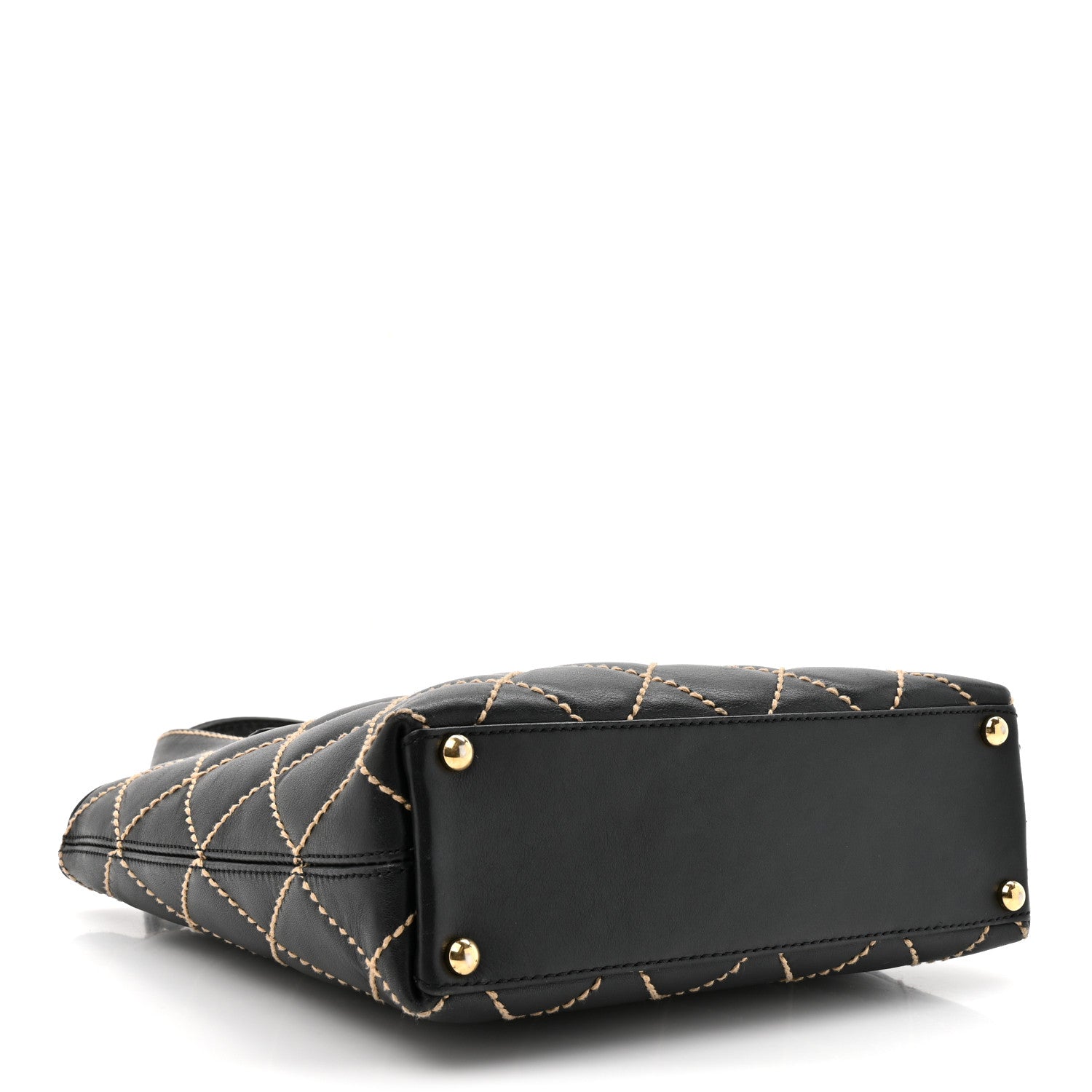 Chanel Calfskin Wild Stitch Tote Black 4 of 14