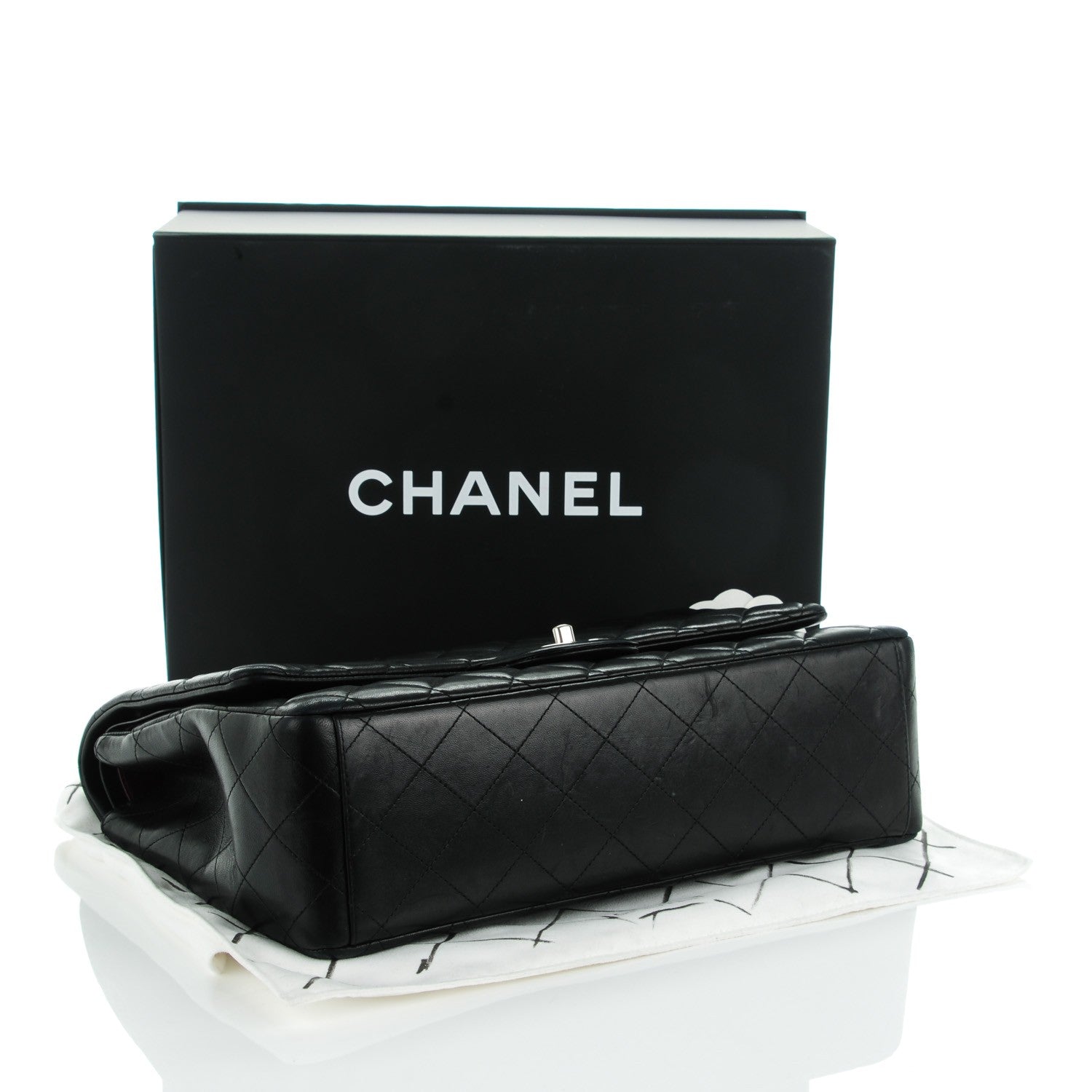 Chanel Lambskin Quilted Maxi Double Flap Black 5 of 10