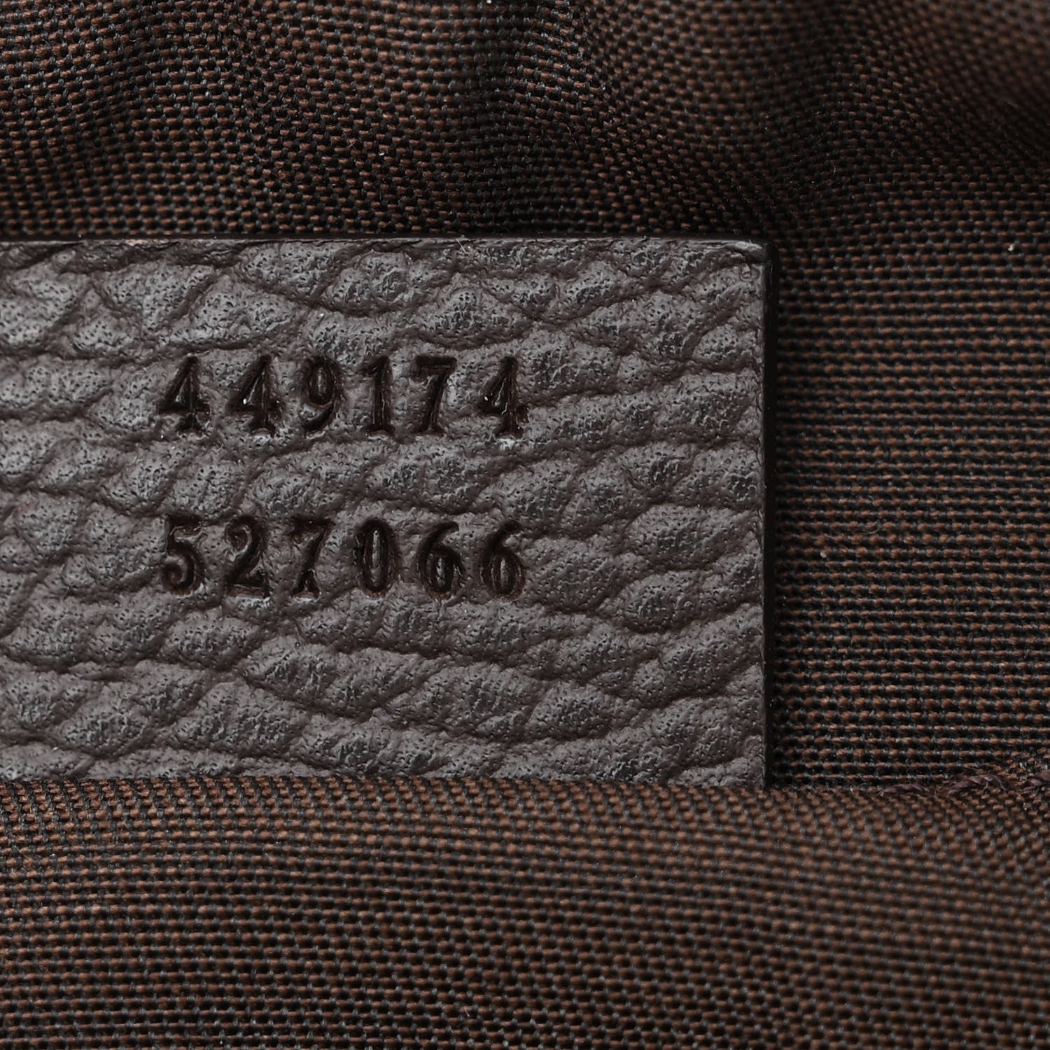 Gucci Monogram Dollar Calfskin Belt Bag Beige Ebony Testa di Moro Marrone Scuro 7 of 11
