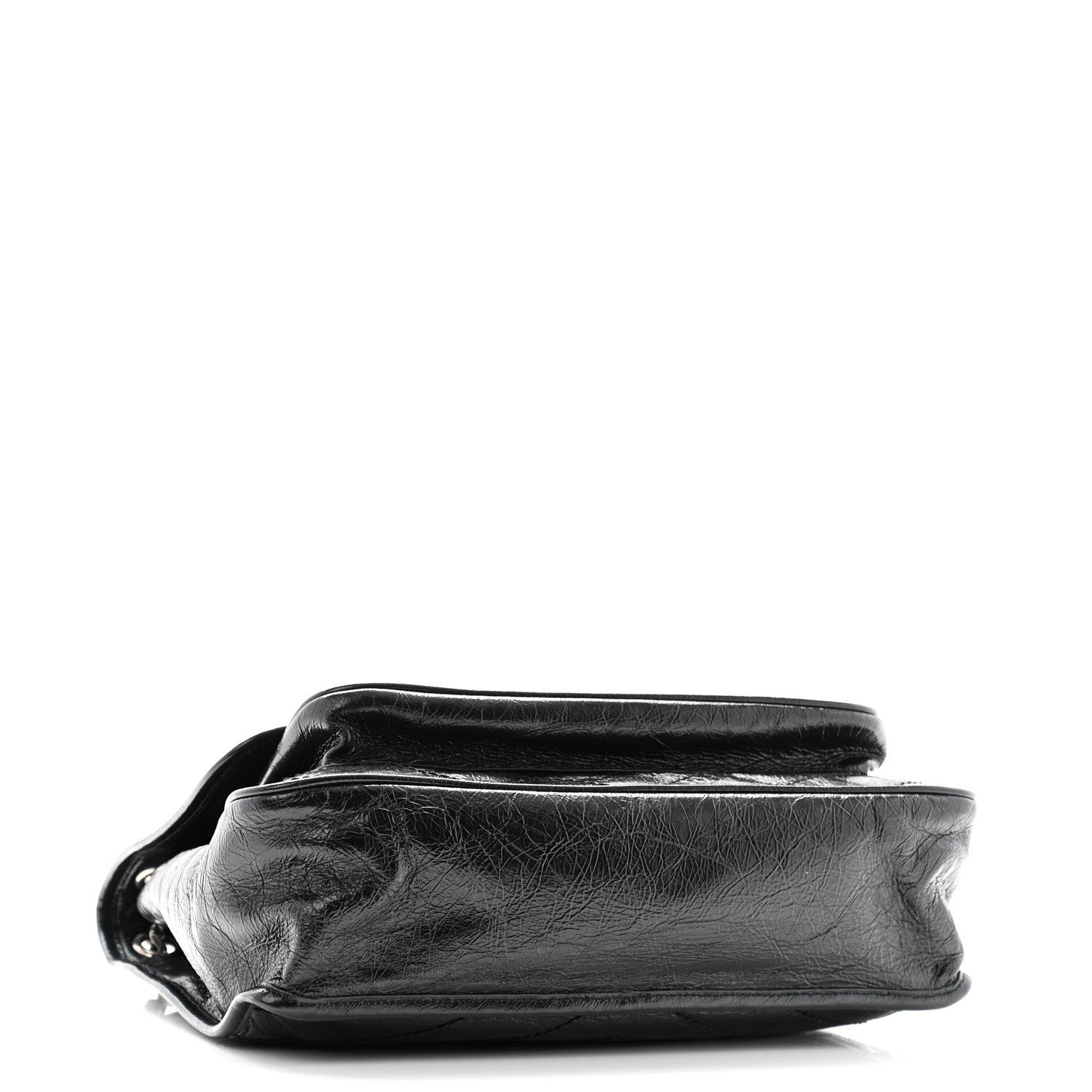 Saint Laurent Crinkled Calfskin Matelasse Monogram Medium Niki Chain Satchel Black 4 of 10