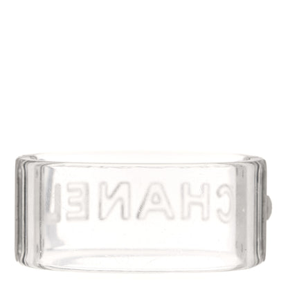 Chanel Metal Resin Logo Cuff Transparent 3 of 4