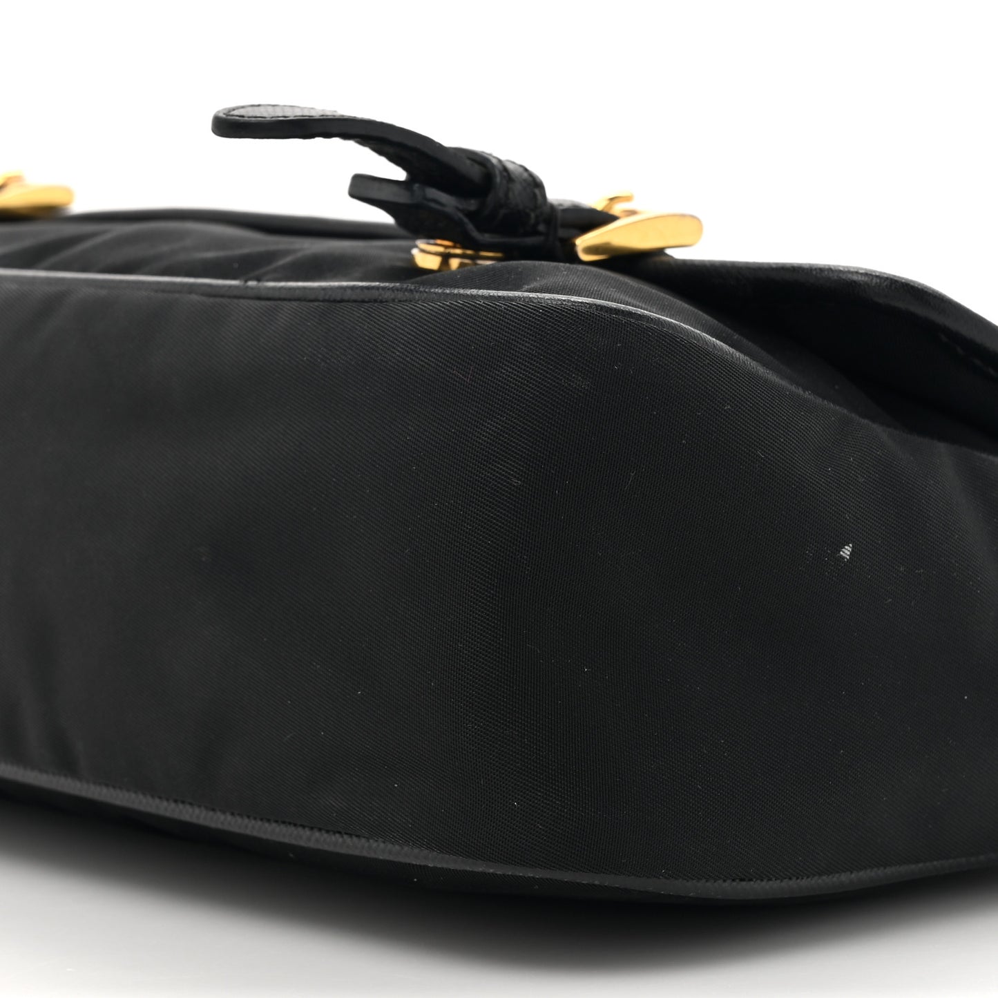 Tessuto Nylon Saffiano Small Messenger Bag Black