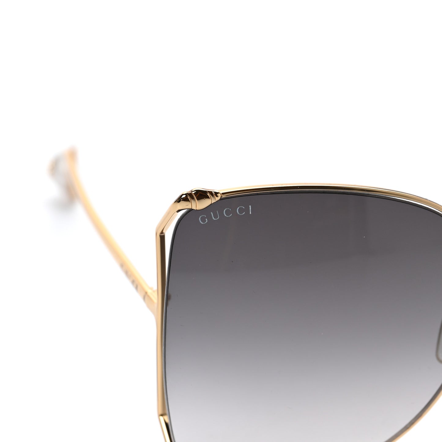 Oversized Round Sunglasses GG0252S Gold