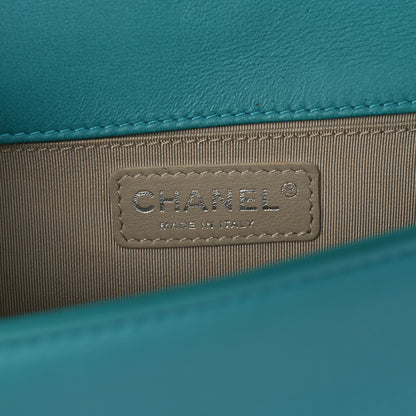 Chanel Calfskin Quilted Medium Boy Flap Turquoise 6 of 12