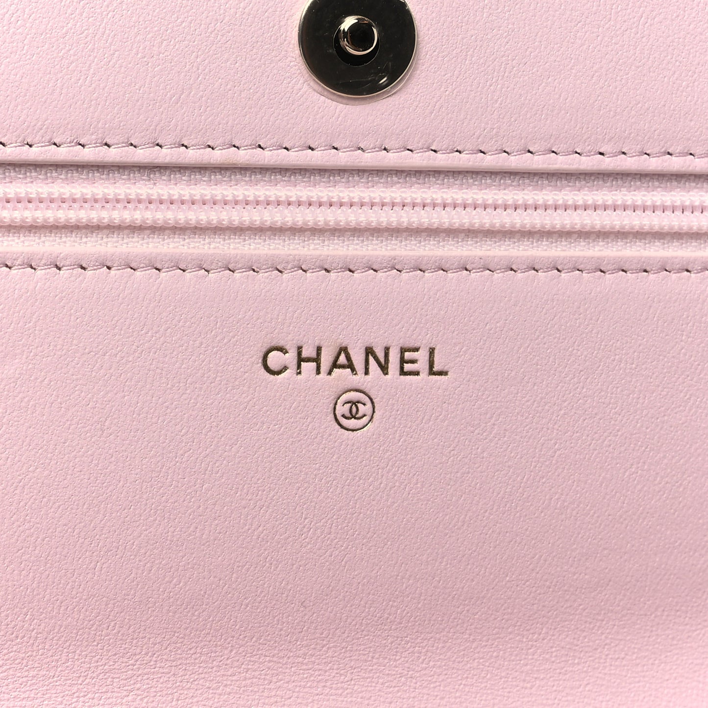 Lambskin Quilted Pearl Wallet On Chain WOC Pink Pink