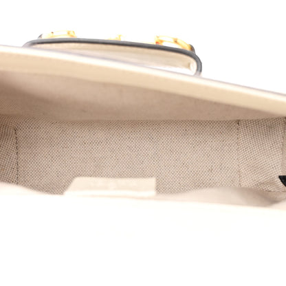 Gucci GG Supreme Monogram Web Mini Horsebit 1955 Shoulder Bag Beige Mystic White 5 of 15