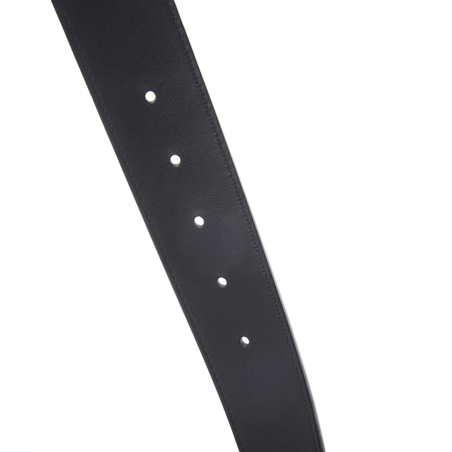 Gucci Moon Calfskin Pearl Double G 40mm Belt 80 32 Black Cream 3 of 5