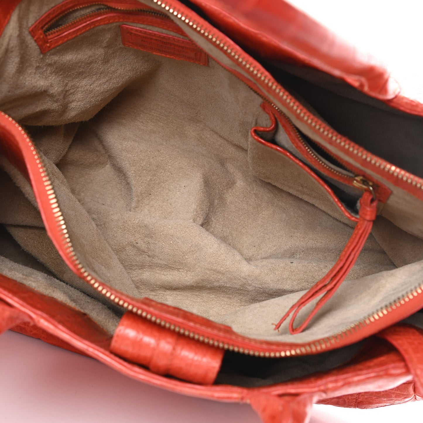 Crocodile Cristina Satchel Orange
