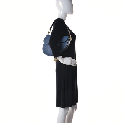 Christian Dior Calfskin Mini Saddle Bag Sky Blue 2 of 12