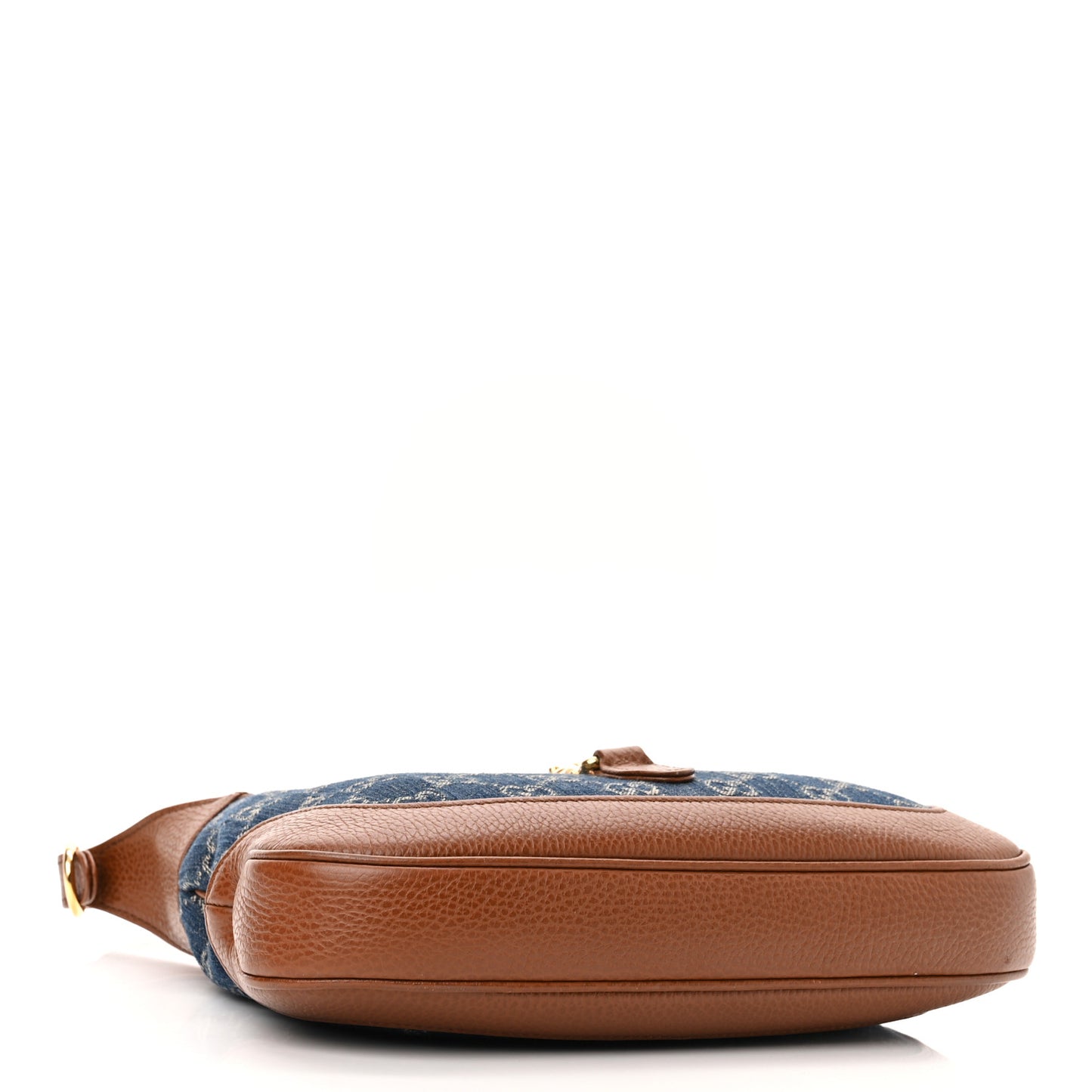 New Denim GG Monogram Calfskin Small Jackie 1961 Hobo Blue Tea Cuir